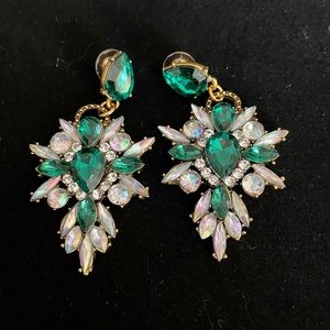 Rhinestone Crystal Chandelier Earrings Large Post